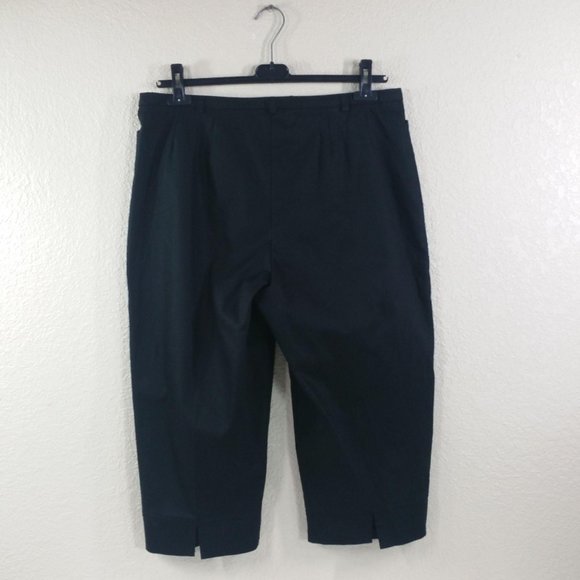 TRIBELLA Women CAPRI Pants Black with Elastic Back - Picture 2 of 4